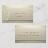 エレガントヴィンテージ、ダマスク、レース 名刺 (正面/裏面)