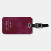 エレガントヴィンテージ |バシンプルルミニマルグンディ ラゲッジタグ (正面横)