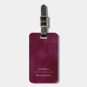 エレガントヴィンテージ |バシンプルルミニマルグンディ ラゲッジタグ (正面縦)