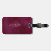 エレガントヴィンテージ |バシンプルルミニマルグンディ ラゲッジタグ (裏面横)