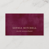 エレガントヴィンテージ |バシンプルルミニマルグンディ 名刺 (正面)