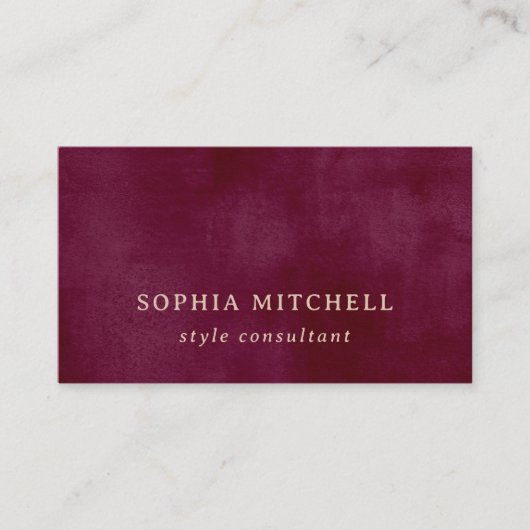 エレガントヴィンテージ |バシンプルルミニマルグンディ 名刺 (正面)