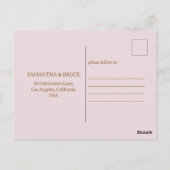 エレガントヴィンテージ |フローラ日付の保存 ポストカード (裏面)