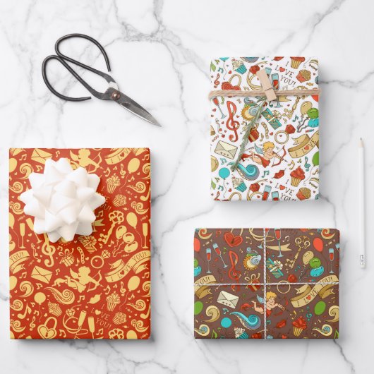 エレガントヴィンテージ ラッピングペーパーシート (正面)