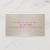 エレガントヴィンテージ，レース，バラ 名刺 (裏面)