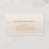 エレガントヴィンテージ |無シンプル線ミニマル 名刺 (裏面)