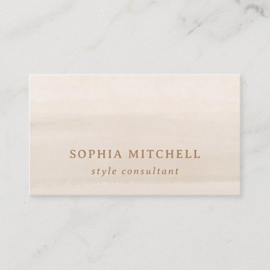 エレガントヴィンテージ |無シンプル線ミニマル 名刺 (正面)