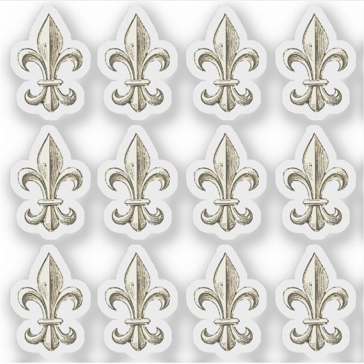 エレガントヴィンテージ(紋章の)フラ・ダ・リ招待状 シール (正面)