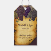 エレガントヴィンテージ、素朴紙、グレープつる植物 ギフトタグ (裏面)