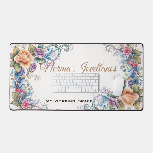 エレガントヴィンテージ「美術・工芸品」の作業領域 デスクマット (キーボード&マウス)