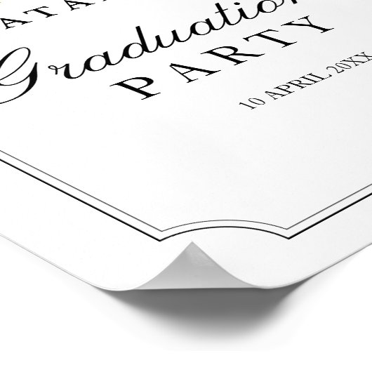 エレガントヴィンテージfram卒業党ウェルカムサイン ポスター (角)