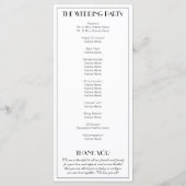 エレガントヴィンテージRoaring 20s Photo 結婚's プログラム (裏面)