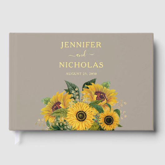 エレガントーペ結婚金ゴールド ゲストブック (正面)