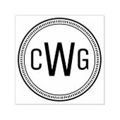 エレガント三イニシャルモノグラム#1丸枠#10 セルフインキングスタンプ (デザイン)