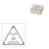 エレガント三角対差出人住所 ラバースタンプ (押印)