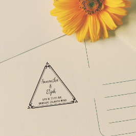 エレガント三角対差出人住所 ラバースタンプ