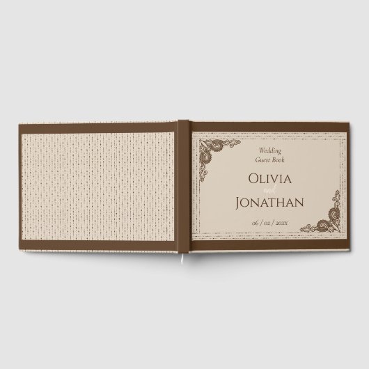 エレガント上品なベ華美イ結婚ゲ ゲストブック (全面)