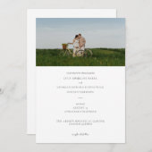 エレガント上品なミニマル結婚リスト 招待状 (正面/裏面)