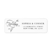 エレガント上品な書結婚道の差出人住所 ラベル (正面)