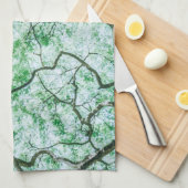 エレガント不気味離れ&ブランチ キッチンタオル (四つ折り)