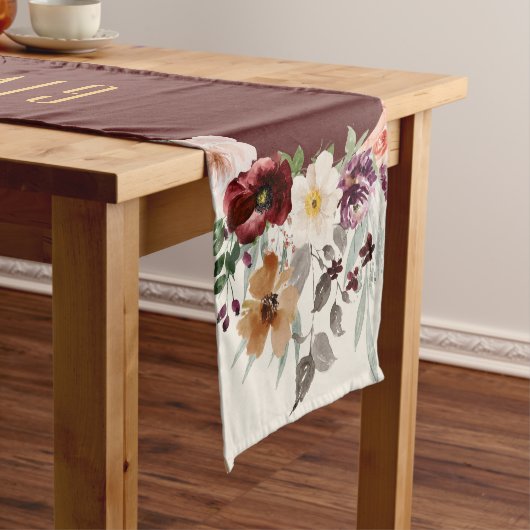 エレガント与え感謝してい神のフローラ ショートテーブルランナー (インサイチュ)