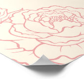 エレガント中国のなウェディングウェルカムシーティングチャート ポスター (角)