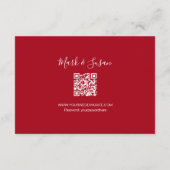 エレガント中国の伝統的フローラ結婚式RSVP (裏面)