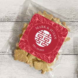 エレガント中国の伝統的結婚フローラ スクエアシール