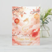 エレガント中国の年水のさくらんぼ シーズンカード (スタンド正面)