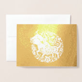 エレガント中国の年 箔カード (封筒付き正面)