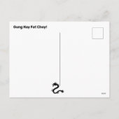 エレガント中国の新年の龍金ゴールド灯 シーズンポストカード (裏面)