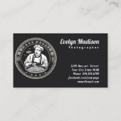 エレガント中国のChef's Logo with 伝統的 名刺 (裏面)