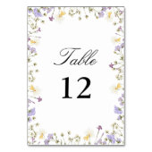 エレガント中性水色フローラ結婚 テーブルナンバー (正面)