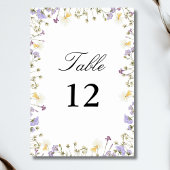 エレガント中性水色フローラ結婚 テーブルナンバー