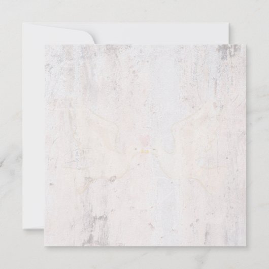 エレガント中性水色フローラ結婚 |金ゴールドF 招待状 (裏面)