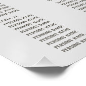 エレガント中線アートフラワー座席表 ポスター (コーナー)