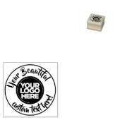 エレガント丸ロゴ円文字台本 ラバースタンプ (押印)