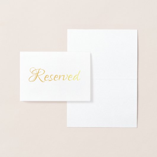 エレガント予約されたテー結婚ブルの場所 箔カード (ディスプレー)