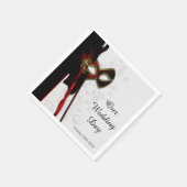 エレガント仮装結婚の スタンダードカクテルナプキン (角)