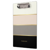 エレガント任意の名ストライプ前を持つシンプルワイド文字 クリップボード (左)