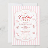 エレガント企業のクリスマスパーティー 招待状 (正面)