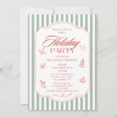 エレガント企業のクリスマス会社 招待状 (正面)