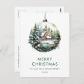 エレガント企業のクリスマス ポストカード (正面/裏面)