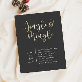 エレガント企業のジングルパーティの招待状 インビテーションポストカード
