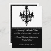 エレガント企業のパーティの招待状 招待状 (正面/裏面)