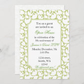 エレガント企業のパーティの招待状 招待状 (正面/裏面)