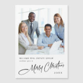 エレガント企業のミニマルクリスマス磁気カード (正面)