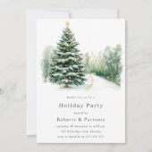 エレガント企業のモダンクリスマス 招待状 (正面)