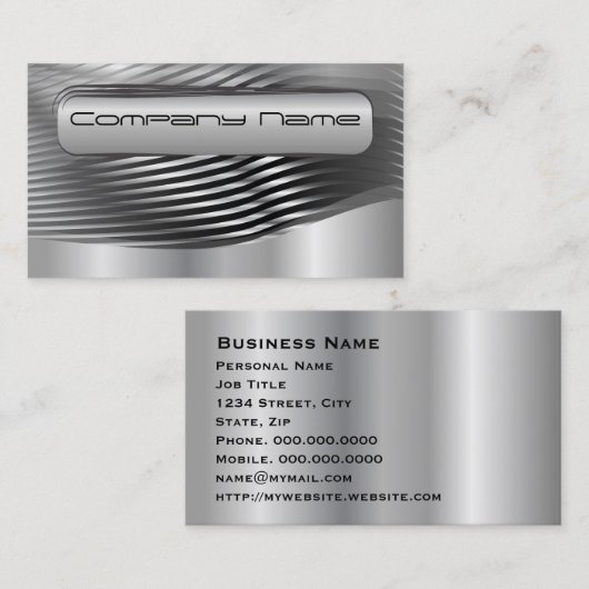 エレガント企業の名刺 名刺 (正面/裏面)