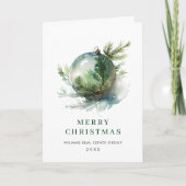 エレガント企業の聖降誕祭の挨拶 シーズンカード (正面)